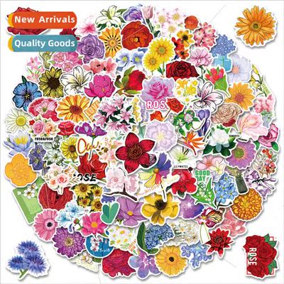 100 pcs of beautiful flowers flowers girl heart ins handbook
