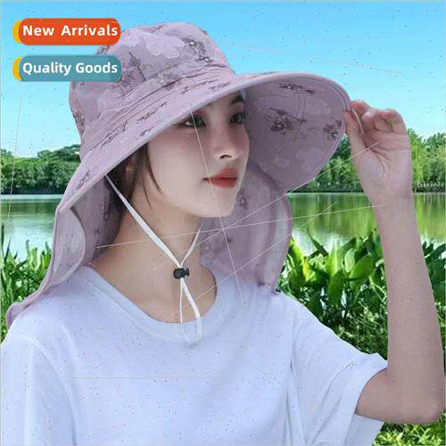 Sun hat ladies summer face mask dry farm work large brim ful