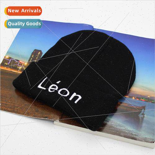 Hat female fall and winter warm knitted cap Korean letters e