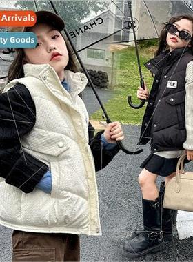 Girls vest 2023 new fall and winter warm Korean  of the outs