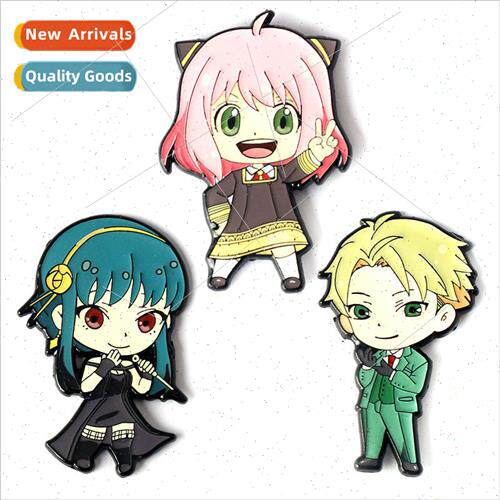 Anime cartoon Q  of the characters metal brooch spy over the