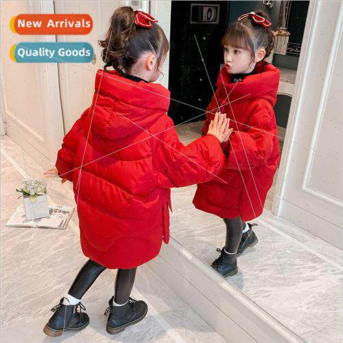 Girls cotton clothes 2023 new childrens winter dress 适用eig