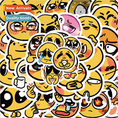 60 cartoon small yellow face EMOJI stickers cell phone case