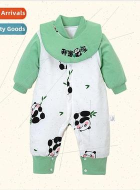 Baby clothes fall and winter cotton jumpsuit out newborn cra