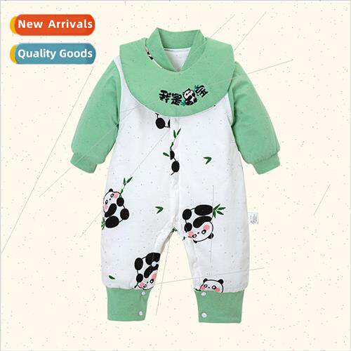 Baby clothes fall and winter cotton jumpsuit out newborn cra