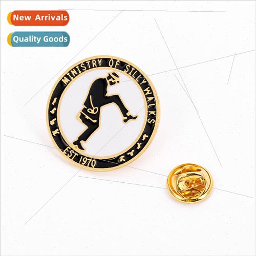 The Ministry of lly Walks lly Walks Brooch Round Alloy Badge