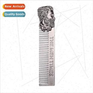 Steel Oil Beard Portable Comb Stainless Folding Metal Head