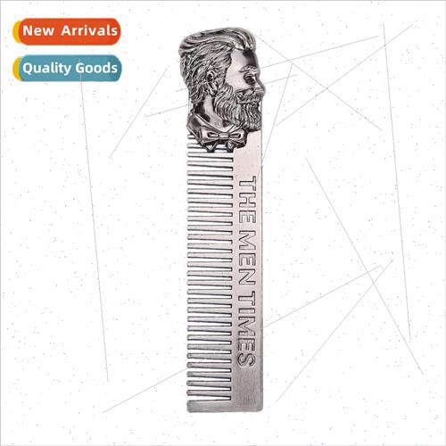 Metal Portable Stainless Steel Oil Head Folding Comb Beard S