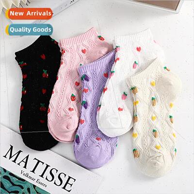 Summer Japanese fruit floral short socks children cute carto