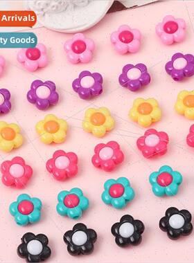 16mm Acrylic Color Blocking DIY Sunflower Beads Handmade Hai