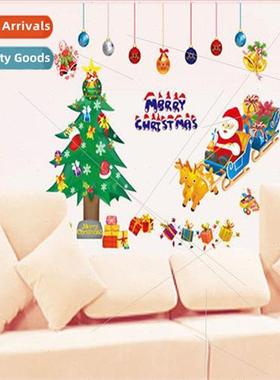 Three generations of removable wall stickers Christmas stick