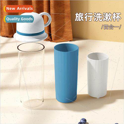Four in one travel mouthwash cup couple brush cup portable t