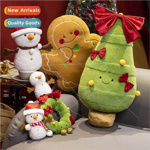 Christmas snowman Christmas e gingerbread man doll pillow do