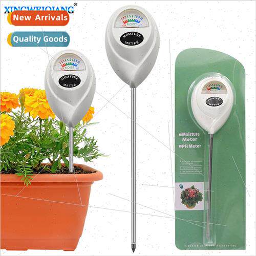 White One-in-One Soil Tester Round Head Soil Moisture Meter