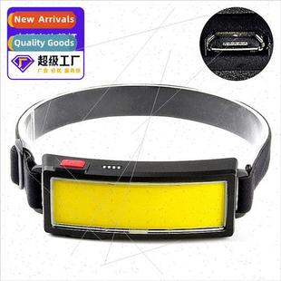 headlamp outdoor camping COB wear light head soft