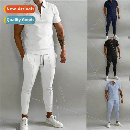 2023 Spring and Summer Mens Suit Lapel Short Sleeve POLO Shi
