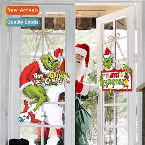 2023 christmas decorations grinch door hangers christmas gre