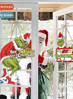 2023 christmas decorations grinch door hangers christmas gre