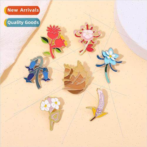 al game  brooch glazed lily neon flower bamboo shoots second