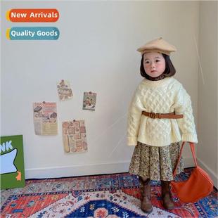 the autumn Beibei 2022 Korean sweater Sweet childrens