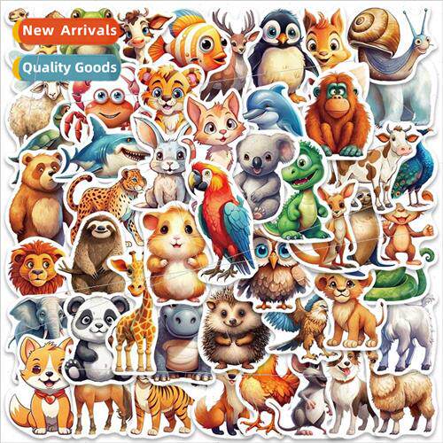 50 cartoon cute cute animals doodle stickers luggage bike co