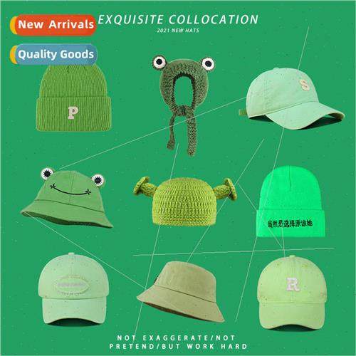 Hat Women Green Cute Shrek Knit Hat Men and Women Couple Fas