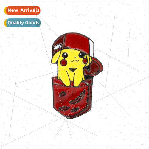 2019 new anime cartoon cute pikachu oil drop brooch pet poke