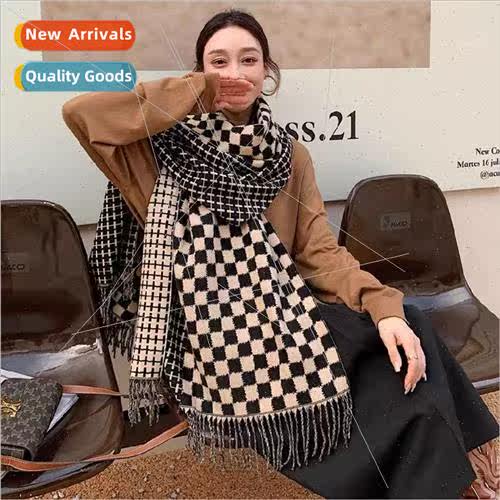 Fashion new scarf female fall and winter black and white che