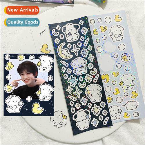 ins cute puppy goo card stickers love beans small card small