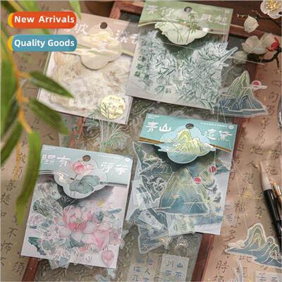 Landscape such as ink dye series sticker pack country  illus