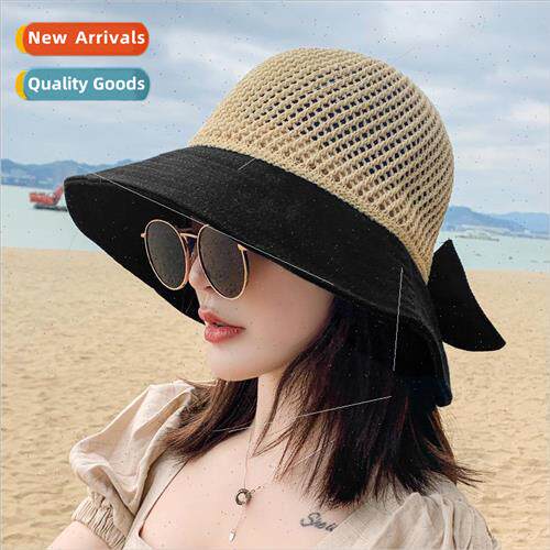 Sun hat female summer foldable small brim sun hat mesh fishe