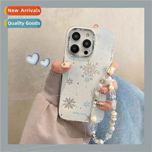 INS Winter Swoosh Blue Snowflake 14ProMax High Color iPhone1