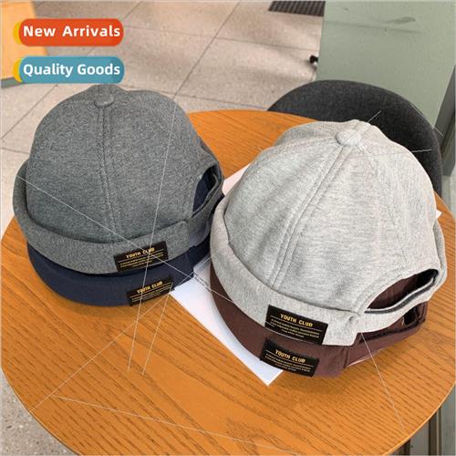 Japanese retro brimless dome melon skin cap men hip-hop rogu
