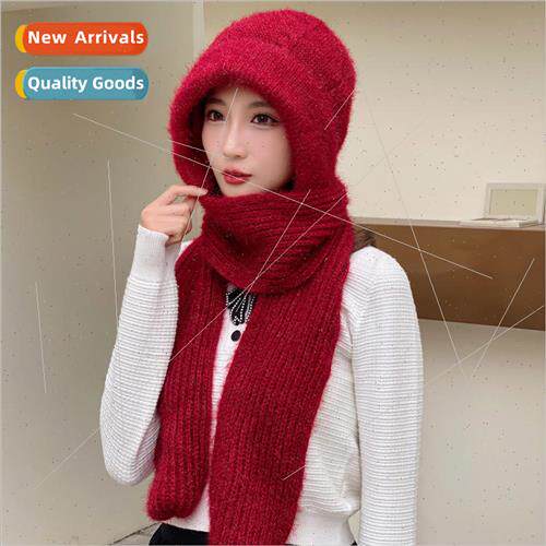 Hat scarf knitted cap middle-aged and elderly new wild winte