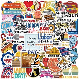 workers labor graffiti stickers deco personalized cartoon