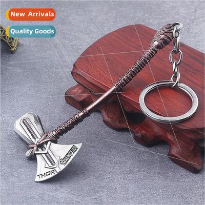 Movie and TV Reunion Thors Axe Keychain Storm Tomahawk Metal