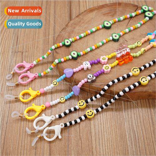 22 years model ins  simple black and white glass rice beads