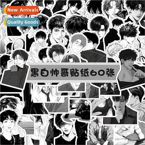 60 black and white juvenile stickers high value secondary  b