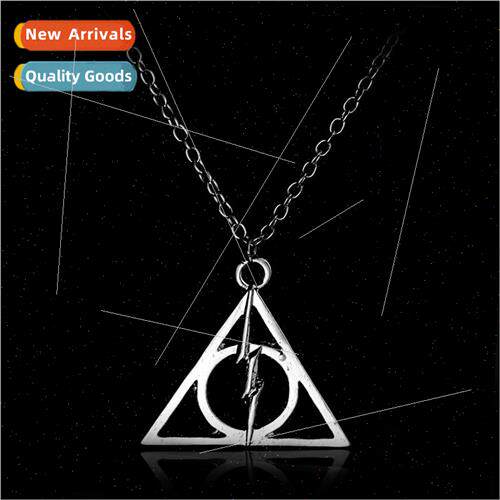 Movie Peripherals Triangle Round Flash  Pendant Necklace Jew