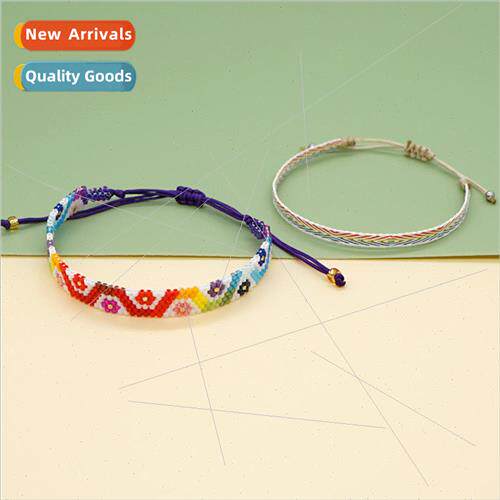 Blame me bohemian  gradient color geometric rice bead weavin