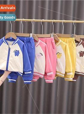 Zipper open body colorblocking baseball uni适用m top casual