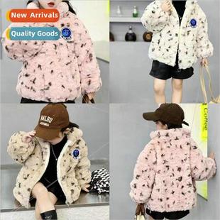 jacket girls padded girl litt coat cotton fur Baby thickened