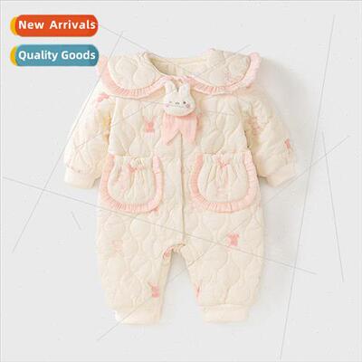 Baby winter jumpsuit baby girl cotton clothes princess padde