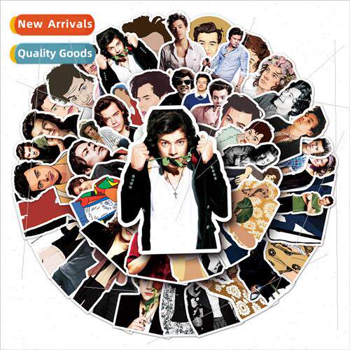 52 pcs of rolled girl Harry Styles graffiti stickers laptop