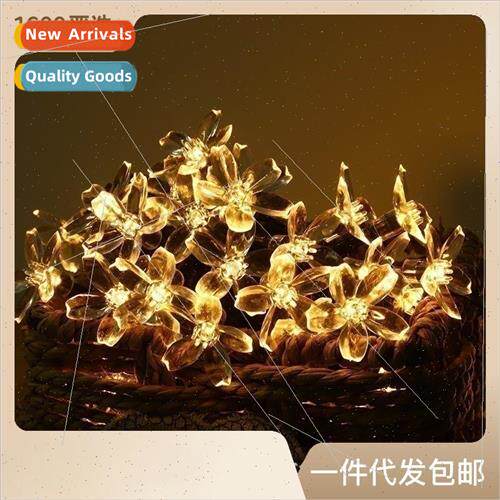 LED Solar Cherry Blossom ght String Outdoor Garden Flower Mo