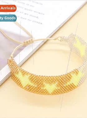 ins  American retro ethnic  color blocking versatile pentagr