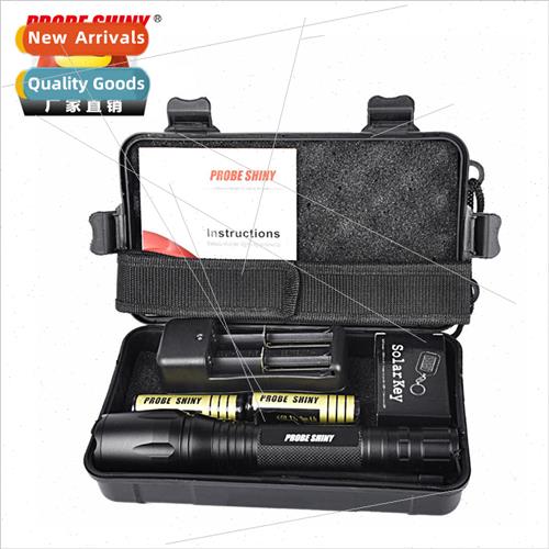 light T6 flashlight 18650 high capacity lithium battery LED