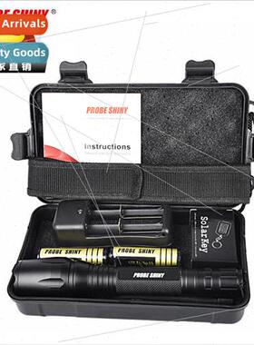 light T6 flashlight 18650 high capacity lithium battery LED