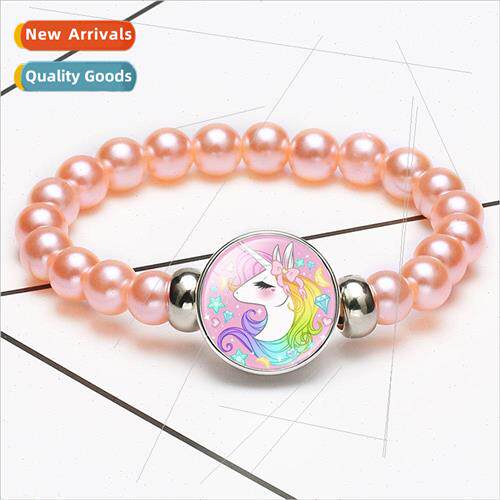 Cartoon Unicorn Children Girls Bracelet Pegasus Unicorn Bead