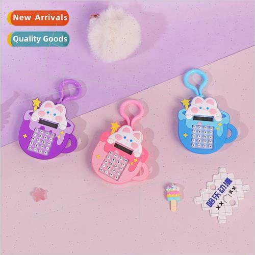 Cute cartoon teacup Kappi calculator keychain creative walki
